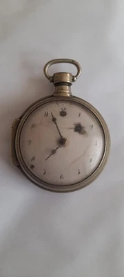 Grosse montre coq oignon 6 cm poche argent complete - Photo 1/4