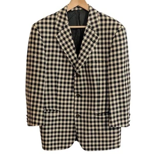 Versace V2 blazer uomo 48S nero pied de poule check monopetto vintage - Foto 1 di 16