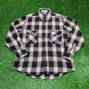 Vintage 90s Field-Master Shadow Plaid Western Shirt Large 23x30 Rugged - Picture 1 of 11