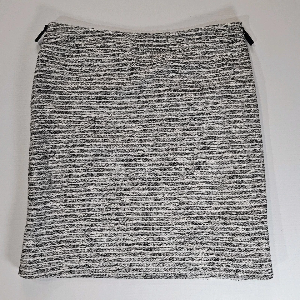 Vince Camuto Mini Skirt Womens Size 4 Black White Faded Stripe Business Casual  - Image 1 of 4