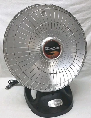 Calentador eléctrico parabólico Presto Heat Dish 120v CA 1000 vatios 07924 3x el calor Foto 1 de 4