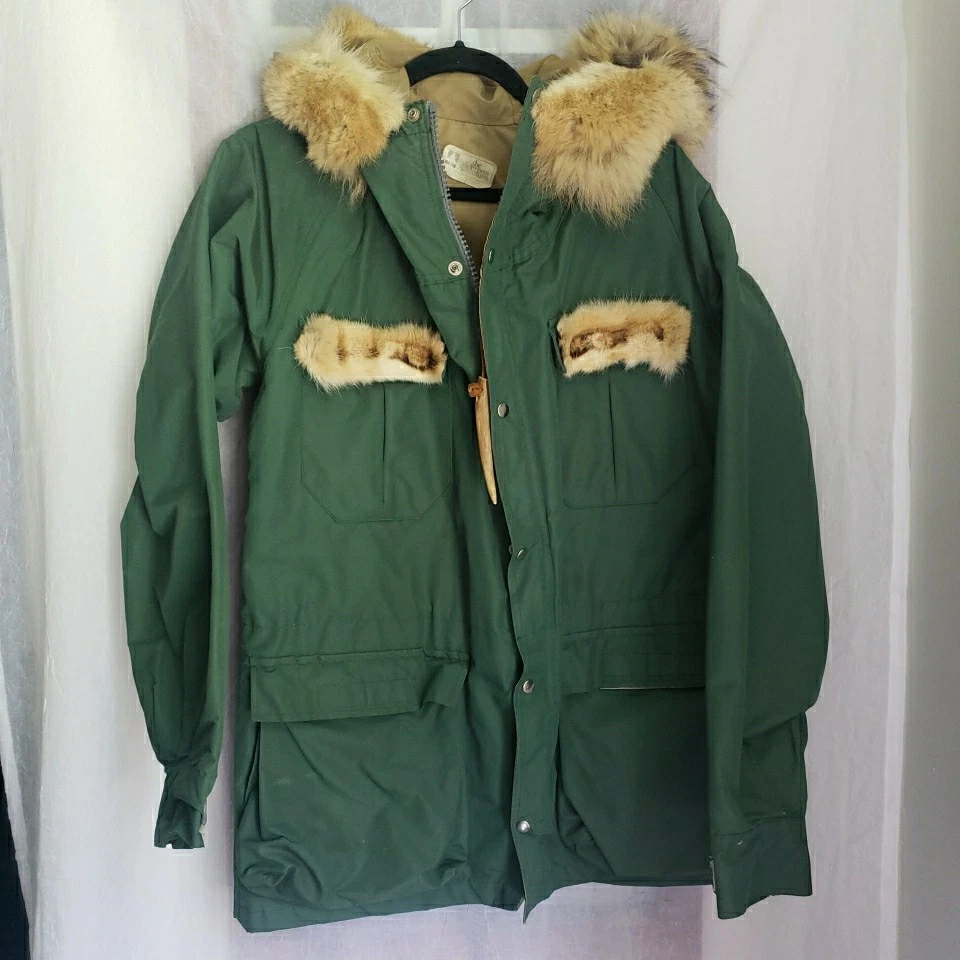 Chaqueta Parka Montaña Vintage Sierra Designs 60/40 Verde Imitación Piel Lluvia Talla M Foto 1 de 4