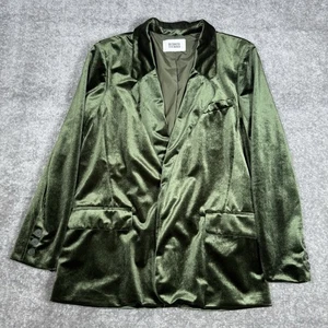 BB Dakota Steve Madden Blazer Damen Large Fichtengrün Samt Festlich Urlaub - Bild 1 von 11