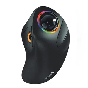 Trackball Mouse Rechargeable Wireless RGB Rollerball 2.4g Mice Computer Laptop - Picture 1 of 18