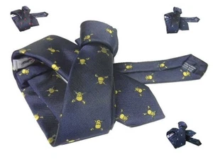 Corbata Azul Con Calavera Blanco Azul Amarillo Rojo Verde Gris Corbata Delgada - Imagen 1 de 12