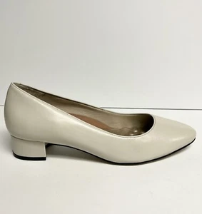 Walking Cradles Womens Heidi Pump Heel Bone Leather Size 11W - Picture 1 of 6