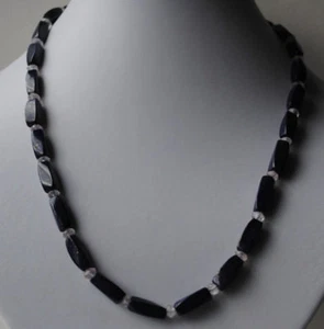 Zylinderformige Lapislazuli Cadena Con Quarzo Rosa Piedras - Imagen 1 de 1