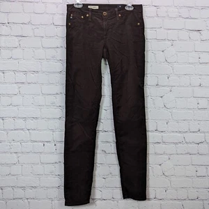 AG Adriano Goldschmied Mini Wale Corduroy The Legging Super Skinny Brown 28R - Picture 1 of 8