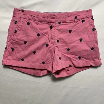 Womens Shorts Size 2 BRITISH KHAKI Pink with Sea Shells Embroidered - Image 1 of 4