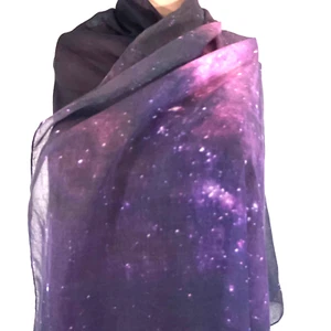 Scarf McGovern & Co “The Park Scarf” Lightweight Semi Sheer Night Sky - Picture 1 of 4