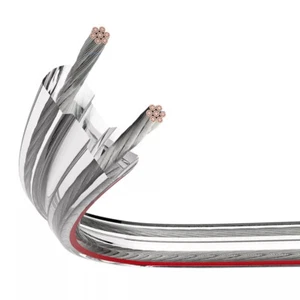 1m SP05 OFC Silver Plated 2in1 Bulk Speaker Cable HiFi Audio Home Studio Wire - Picture 1 of 6