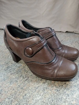 Женские туфли-лодочки Clarks Artisan Active Air коричневая кожа на боковой молнии размер 7 1/2 M - Изображение 1 из 4