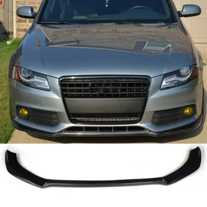 For Audi A4 B8 Sline Sedan 09-12 Carbon Fiber Front Bumper Lip Spoiler Splitters - Picture 1 of 12