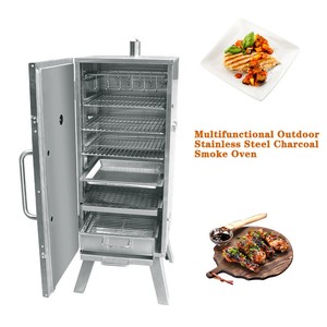 Commercial Electronic Pulse Ignition Smoker Oven 7-Tier Charcoal Grills Smoker