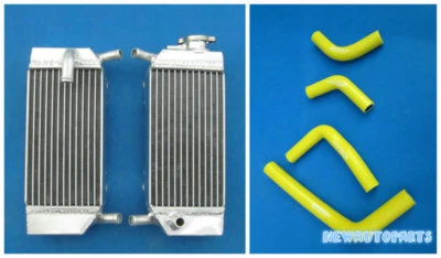Radiador e mangueira de alumínio amarelo para 2004-2013 05 06 07 08 Honda CRF250X CRF250R - Imagem 1 de 4
