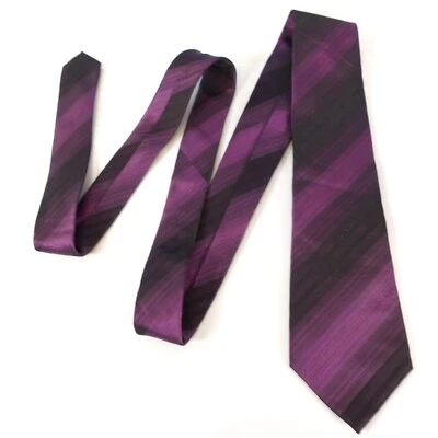 Corbata Para Hombre Púrpura Ombre Rayas Seda Boda Formal Traje Fiesta Corbata ALFANI Foto 1 de 4