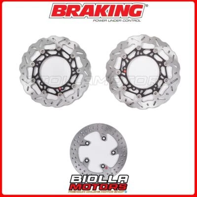 KIT DISCHI FRENO BRAKING YAMAHA FZ6 FAZER S2 600 2007 - 2009 ANTERIORE + POSTERI Foto 1 de 4
