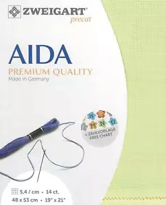 Precut Zweigart Stern-Aida 14 count Lime 3706/6122 - Picture 1 of 3