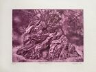 Fantasy, fairy tale tree, limited edition print etching, surrealist, gothic