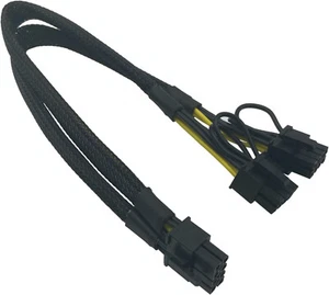 8 Pin Male to Dual 8 Pin(6+2) Male PCIe Power Adapter Cable for Dell T3600 T3610 - Picture 1 of 4