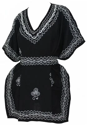 LA LEELA Women's Plus Size Swimsuit Beach Cover up Swimwear US 16-26W Black_E110 - Изображение 1 из 3