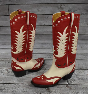 Women's Ralph Lauren Purple Label Patrice Leather Cowboy Western Boots 7 New
