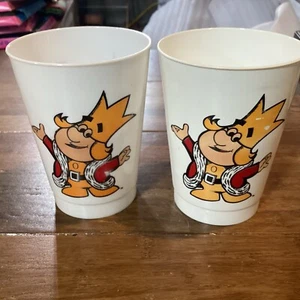 Vintage 1972 Burger King Plastikbecher 2 Stück - Bild 1 von 4