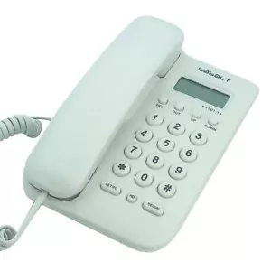 Telefono fisso di base con cavo, telefono ID chiamante semplice FSK/DTMF con LCD inc... - Foto 1 di 5