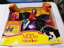 1997 Disney Mattel Riding Mulan & Khan Playset New In Distressed Box!