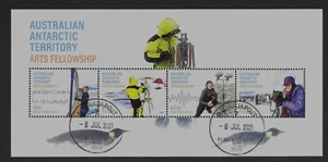 AUSTRALIAN ANTARCTIC TERRITORY 2021 ARTS FELLOWSHIP MIN/SHEET C.T.O. SG MS 313 - Picture 1 of 1