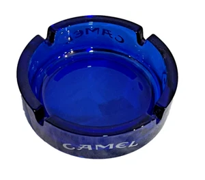VINTAGE Rastal Camel Blue Glass Cigarette Bar Pub Ashtray italy - Picture 1 of 5