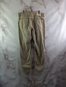 Zara Jeans Mens 36 X 30 Khaki Tan Brown Denim Button Fly Straight Leg Rigid 90s - Picture 1 of 14