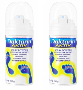 2 x DAKTARIN Aktiv Spray Powder (150ml/100g) **Pharmacy Stock** - Picture 1 of 2