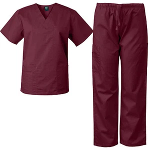 Medgear Scrubs for Men and Women Scrubs Set Medical Uniform Scrubs Top and Pants - Picture 1 of 16
