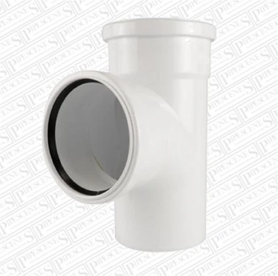 Soil Pipe 110mm Tee Branch - White Double Socket - Image 1 of 3