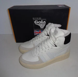 Gola Girls Casual High Leather Trainers Junior Fashion Shoes RRP £85 New Size 3 - Picture 1 of 8