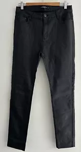 Country Denim Australia Womens Black Faux Leather Pants Size 14 - Picture 1 of 10
