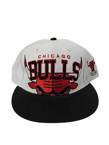 FORTY SEVEN 47 BRAND CHICAGO BULLS Snapback Hat Hardwood Classics White Black - Picture 1 of 3