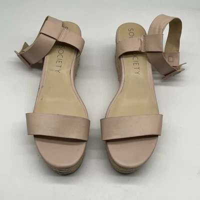 Sandalias de plataforma alpargata rubor Sole Society para mujer talla 13M imitación cuero Foto 1 de 4