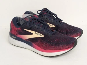 Brooks Ghost 16 Womens Size 9.5 Peacoat Raspberry Apricot Running Shoes - Picture 1 of 11