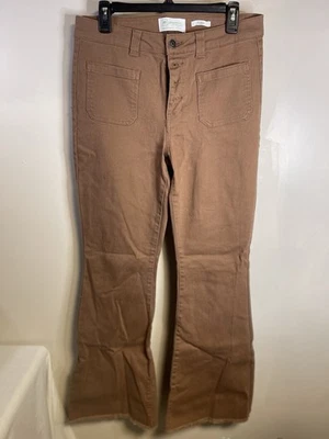ReGeneration by Celebrity Pink Flower Beige Brown Flare Leg Pants 11/30 - Image 1 of 4