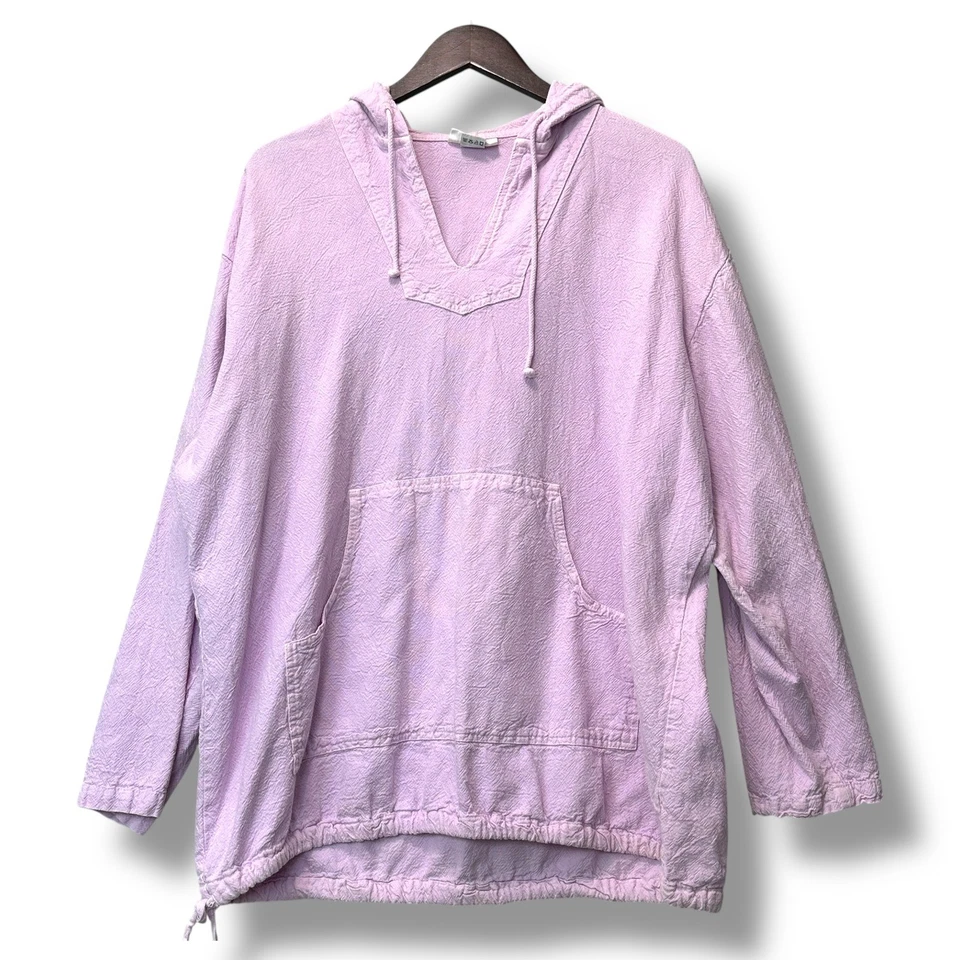 Pullover con capucha Soft Surroundings para mujer 1X algodón lavanda boho informal acogedor Foto 1 de 4