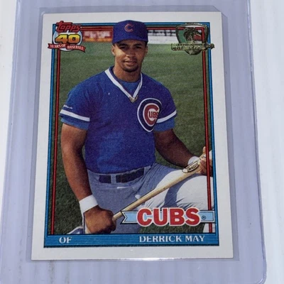 1991 Topps Desert Shield Baseball Card #288 Derrick May NMMT - Image 1 of 2