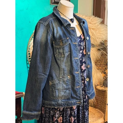 Vintage 90's Fashion Bug Denim Button Up Distressed Jacket - Image 1 of 4