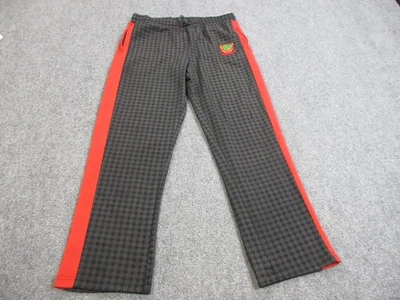 Pantalones LRG Para Hombres Grandes Negros Pata de Gallo Rojo Rayas Pista Cremallera Bolsillos Niños groseros Foto 1 de 4