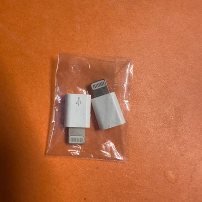 2 Pack USB micro female to Light-ning Male Adapter For iPhone 14/13/12/11/XR/XS - Image 1 of 2