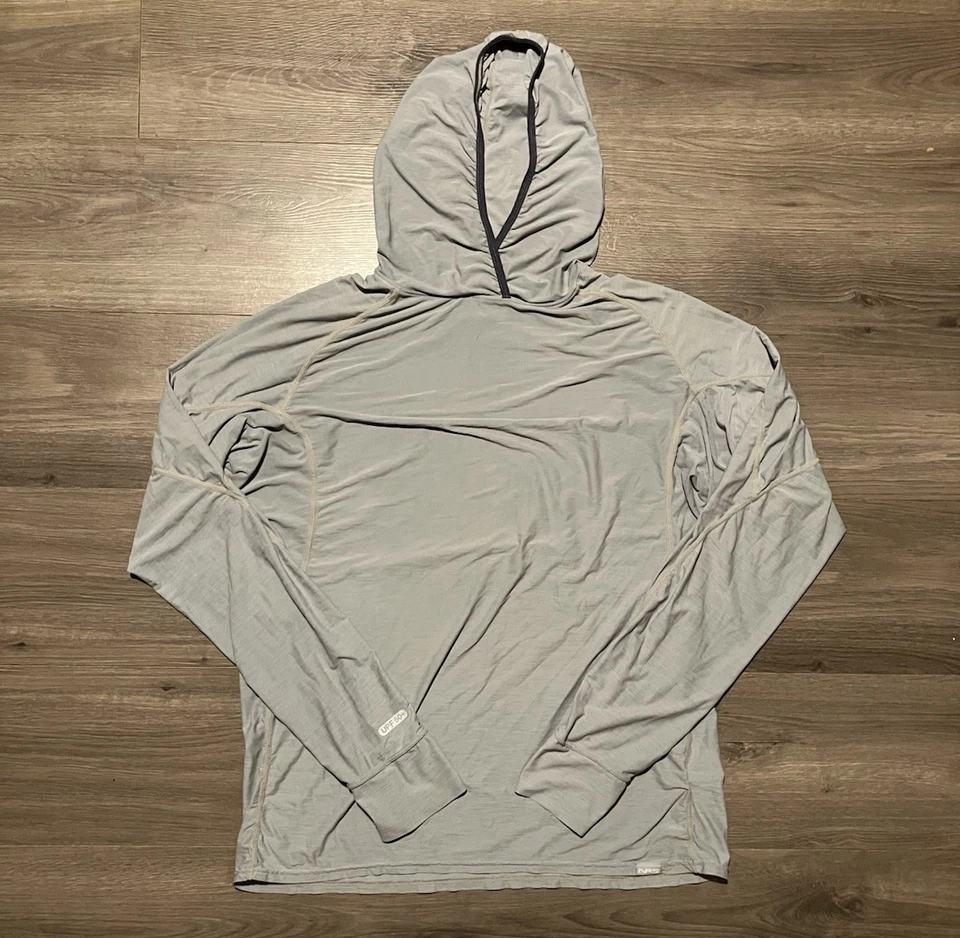 NRS Silkweight Hoodie Men’s Size Medium Gray Performance UPF 50 Fish Boat - Image 1 of 4