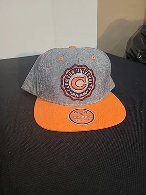 NEW Clemson Tigers Zephyr Gray orange Embroider Snapback Trucker Hat Adult OSFM - Image 1 of 4