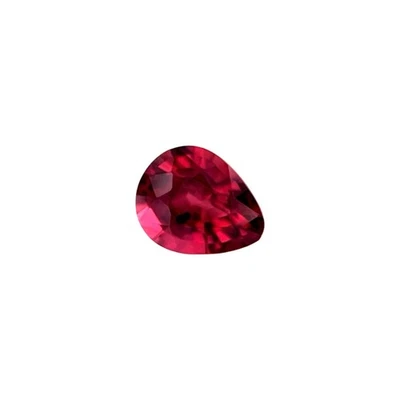 NATURAL 0.40ct Ruby VIVID Red RARE Pear Teardrop Cut 4.7x3.8mm VS Loose Gem - Image 1 of 3