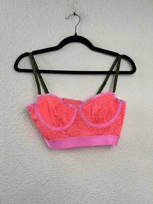 Sujetador con aros de encaje de malla talla M Parade para mujer rosa intenso BarbieCore Foto 1 de 4